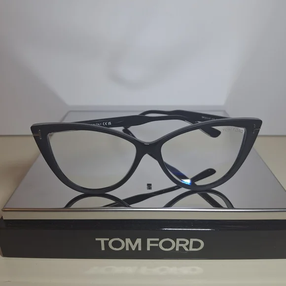 BRAND NEW Tom Ford Black Cat-Eye Glasses Model TF5843-B 005  display picture 1